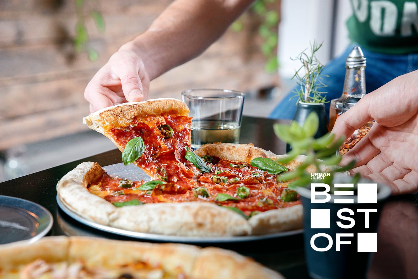 Pizza at a restaurant in Maylands